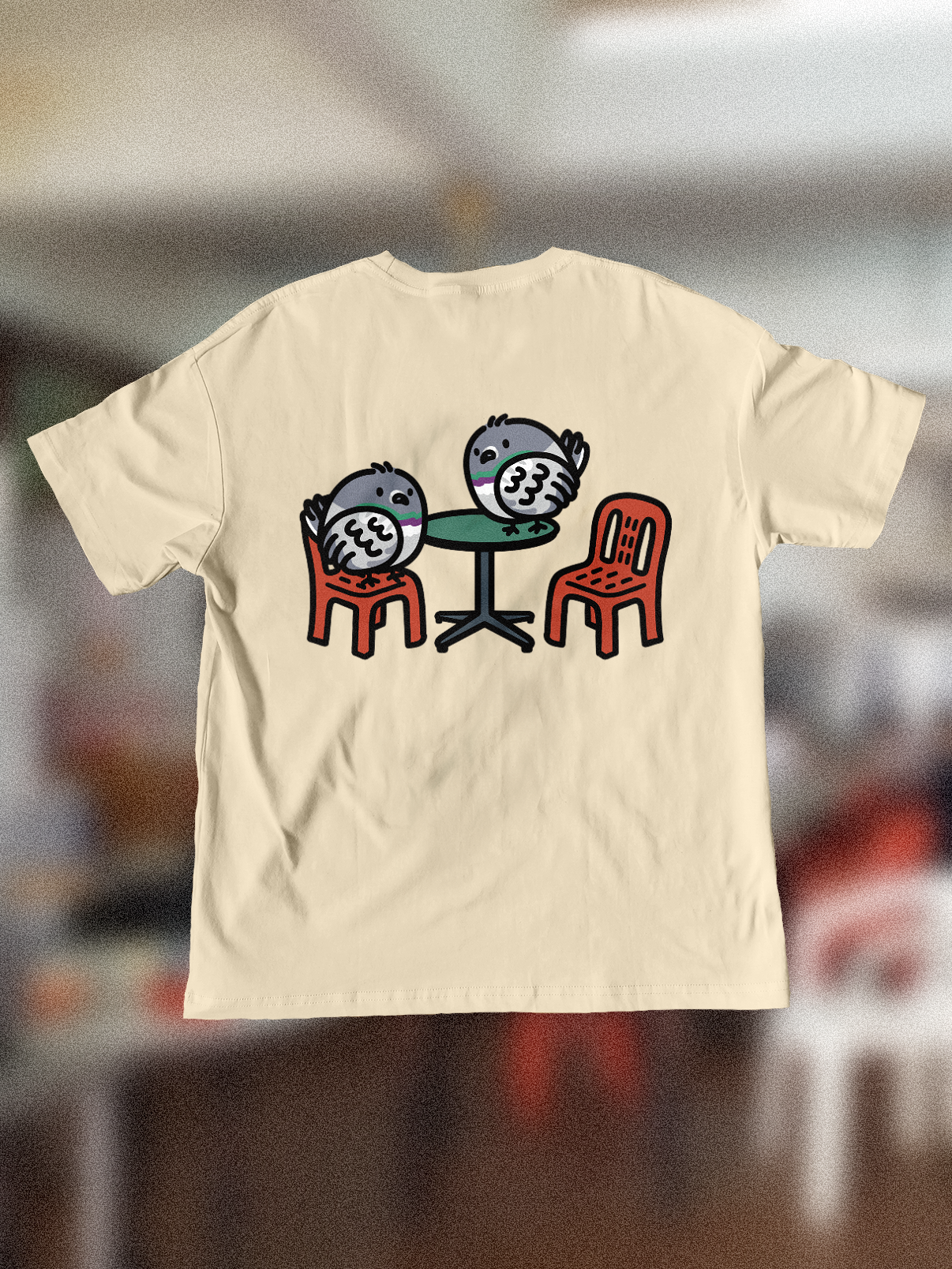 Puffy Pigeons 🪶 T-Shirt: Butter Yellow