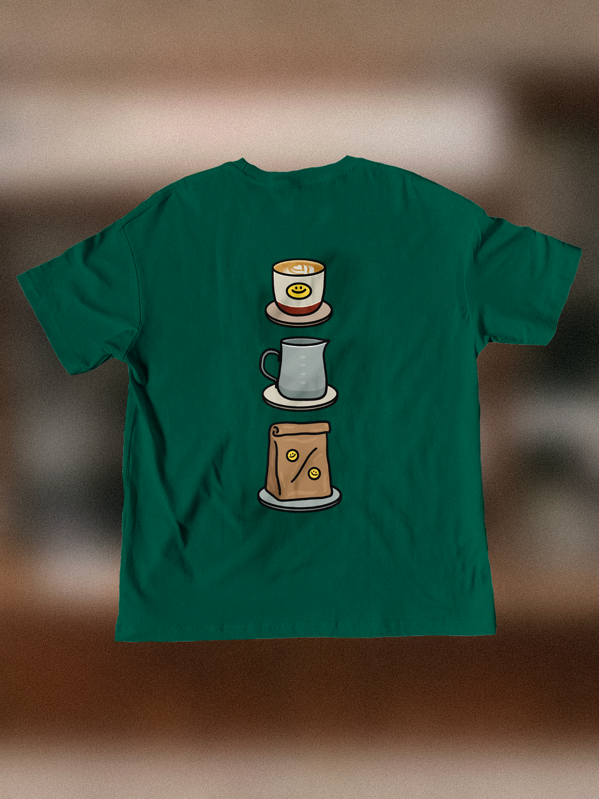 Better Latte Than Never ☕️ T-Shirt: Forest Green