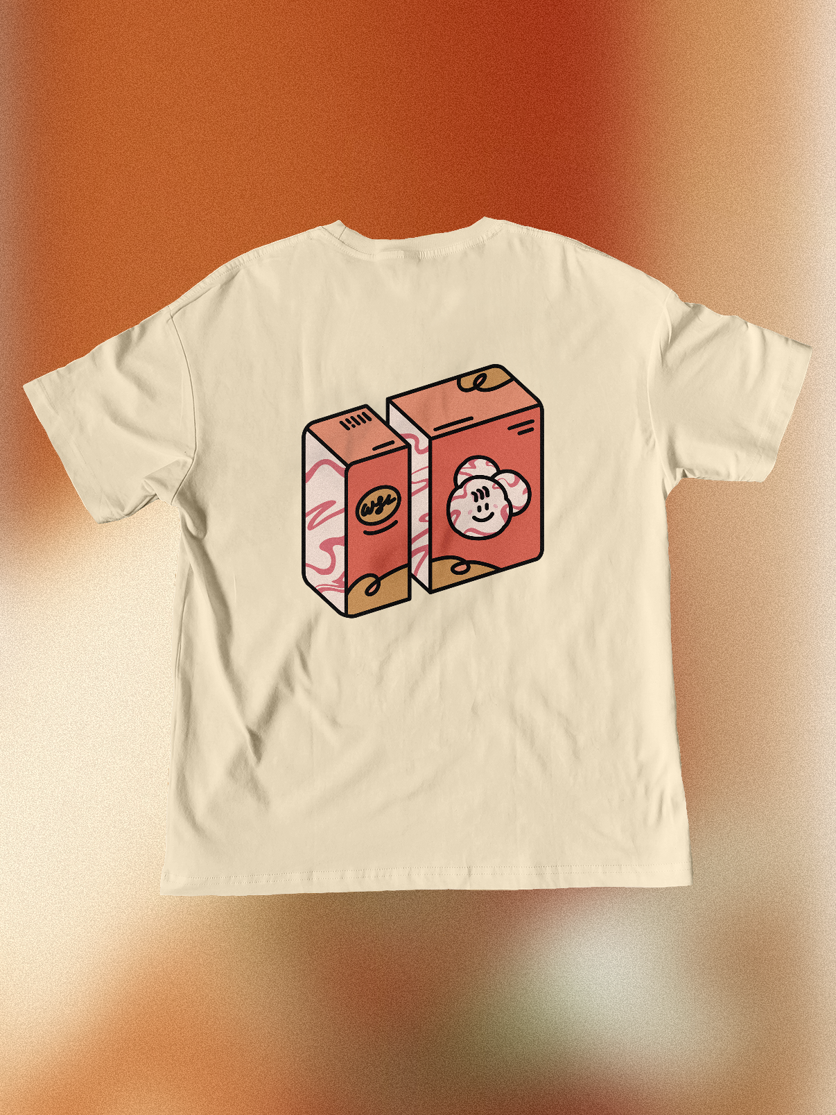 Raspberry Ripple Ice Cream🍦T-Shirt: Butter Yellow