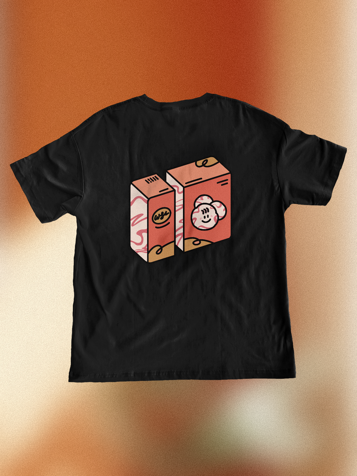 Raspberry Ripple Ice Cream🍦T-Shirt: Black