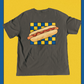 Eat-k-ah Hotdog 🌭 T-Shirt: Ash Grey