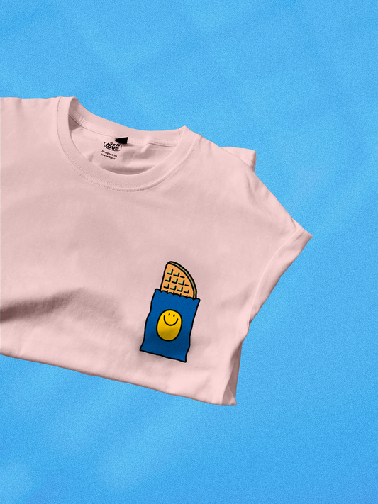 Neighbourhood Waffle 🧇 T-Shirt: Misty Rose