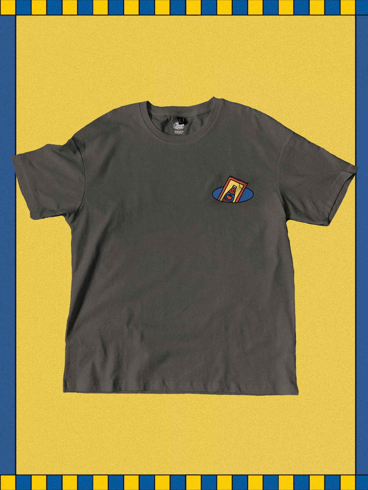 Eat-k-ah Hotdog 🌭 T-Shirt: Ash Grey