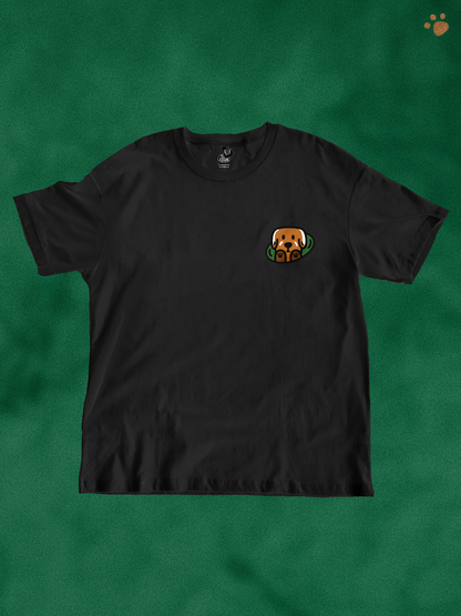 Fluffy Companion 🐕 T-Shirt: Black