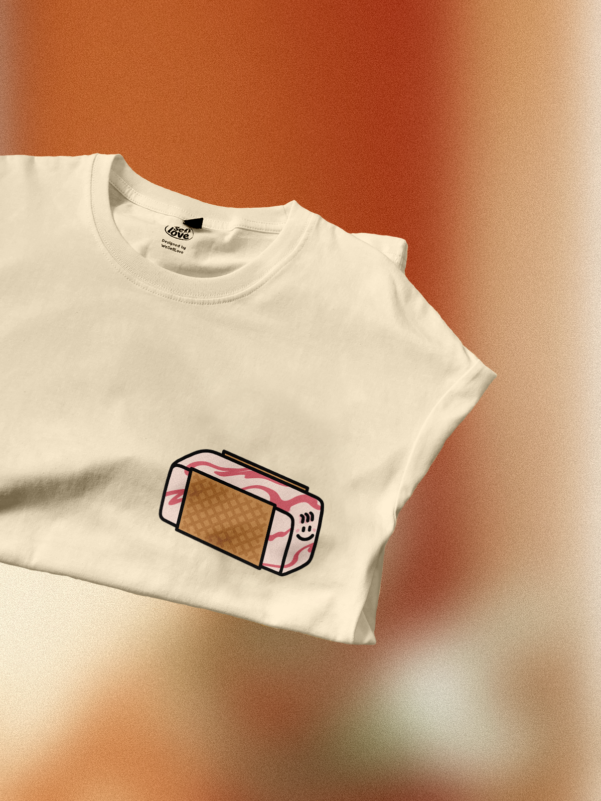 Raspberry Ripple Ice Cream🍦T-Shirt: Butter Yellow