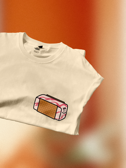 Raspberry Ripple Ice Cream🍦T-Shirt: Butter Yellow