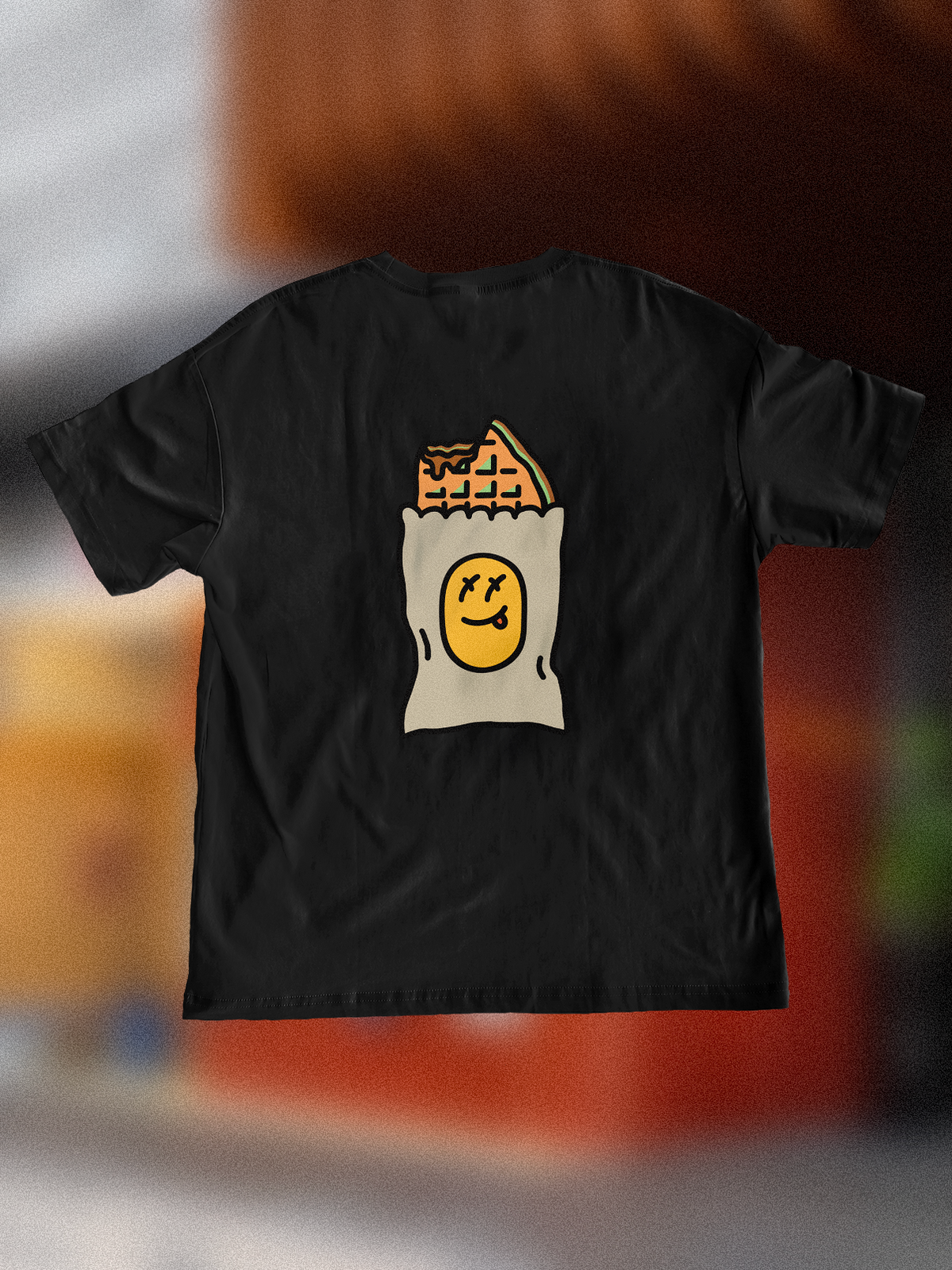 Eaten Waffle 🧇 T-Shirt: Black