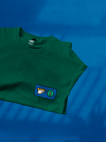 Wanderlust Vending Machine 🌐 T-Shirt: Forest Green