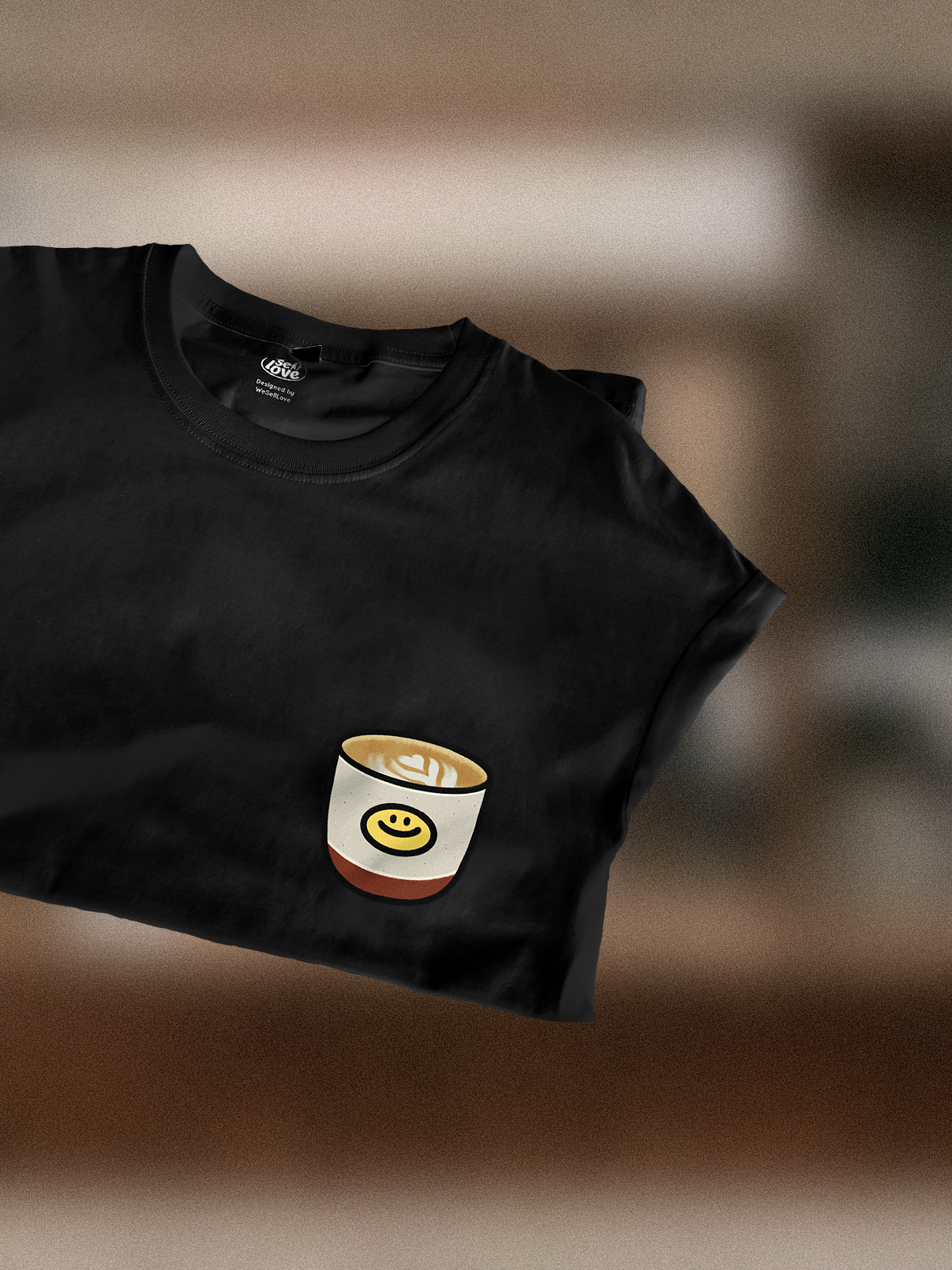 Better Latte Than Never ☕️ T-Shirt: Black