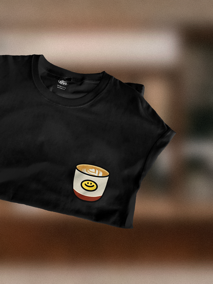Better Latte Than Never ☕️ T-Shirt: Black