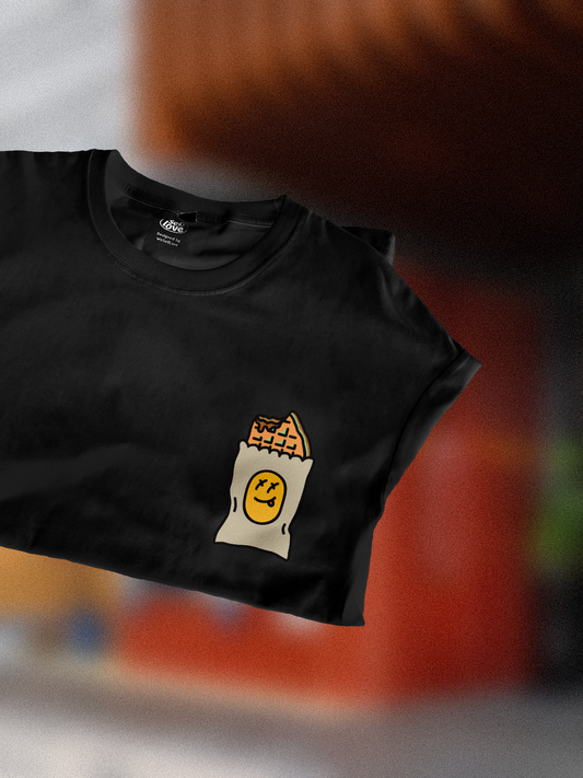 Eaten Waffle 🧇 T-Shirt: Black