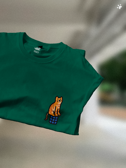 Void Deck Kitties 🐈 T-Shirt: Forest Green