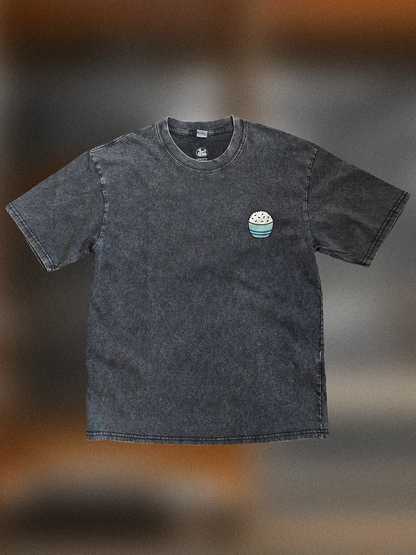 Hotpot-rean 🥘 Acid Wash Oversized T-Shirt: Storm Grey