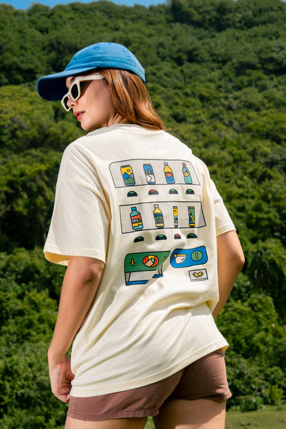 Wanderlust Vending Machine 🌐 T-Shirt: Butter Yellow