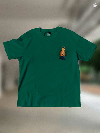 Void Deck Kitties 🐈 T-Shirt: Forest Green