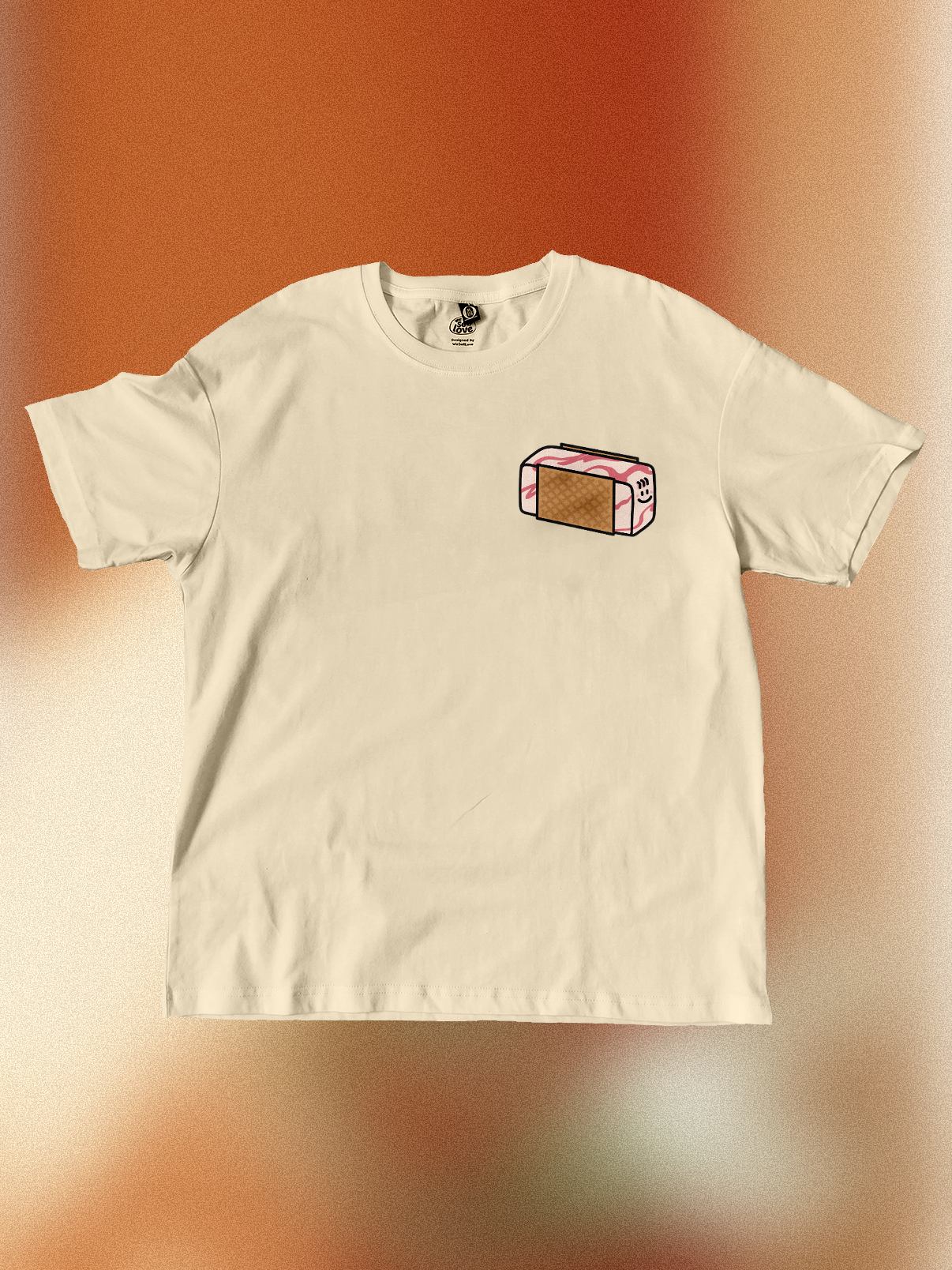 Raspberry Ripple Ice Cream🍦T-Shirt: Butter Yellow