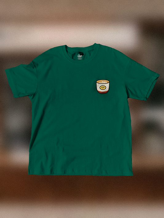 Better Latte Than Never ☕️ T-Shirt: Forest Green