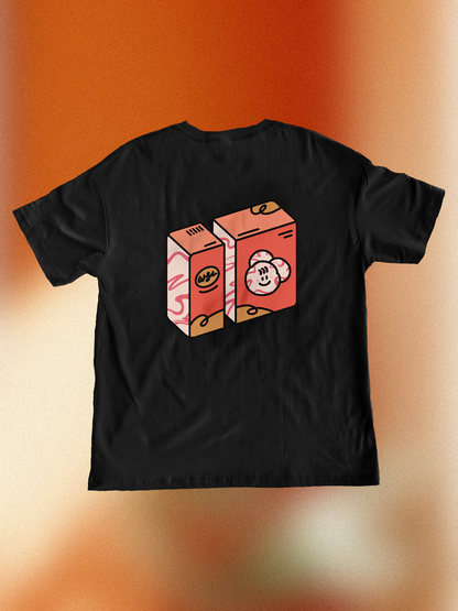 Raspberry Ripple Ice Cream🍦T-Shirt: Black