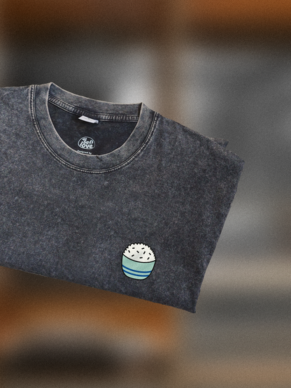Hotpot-rean 🥘 Acid Wash Oversized T-Shirt: Storm Grey