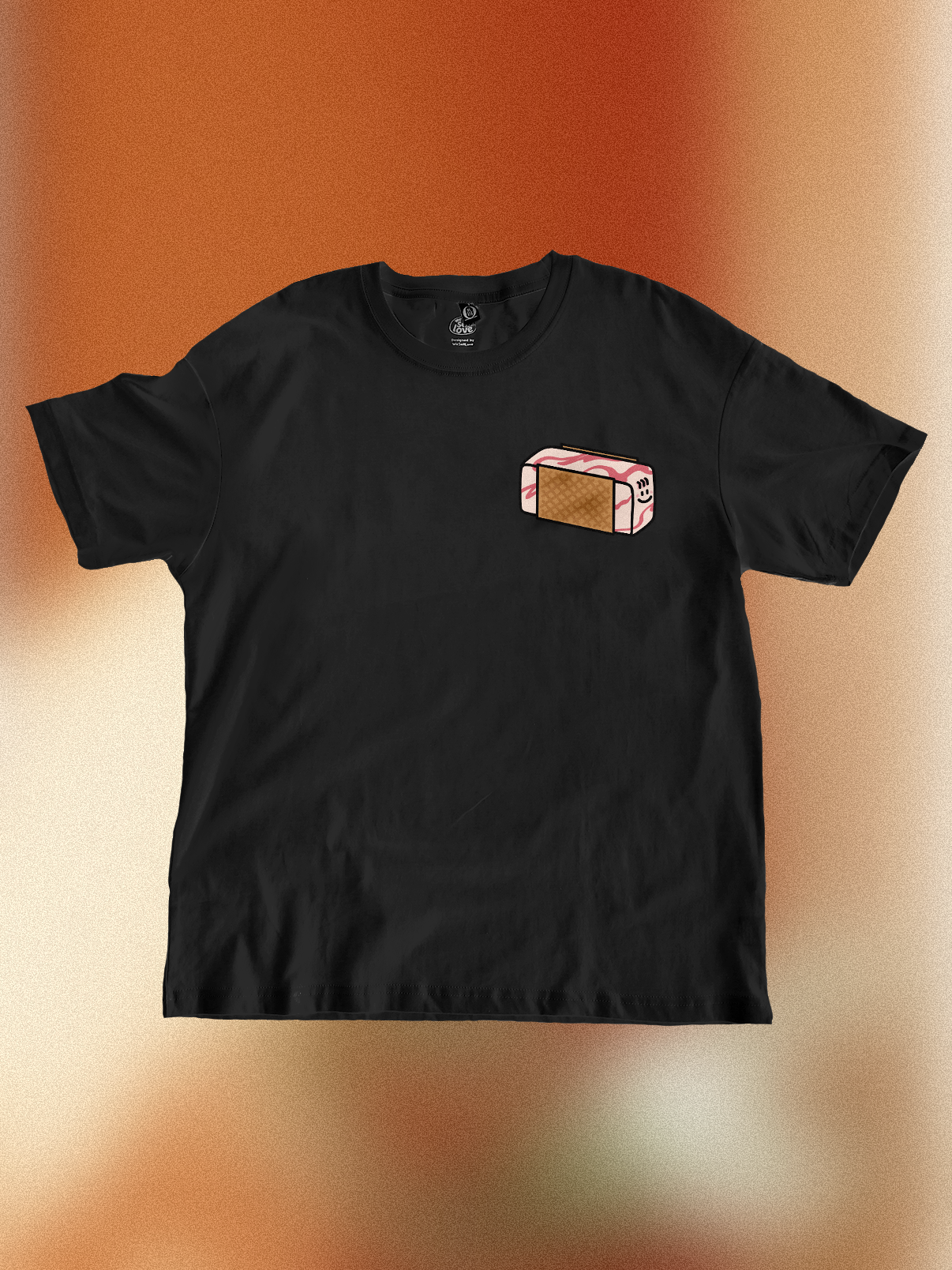 Raspberry Ripple Ice Cream🍦T-Shirt: Black