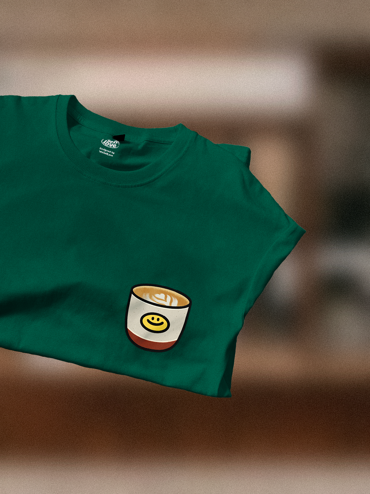 Better Latte Than Never ☕️ T-Shirt: Forest Green